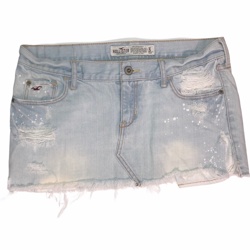 Hollister Juniors Distressed Mini Skirt Size 5